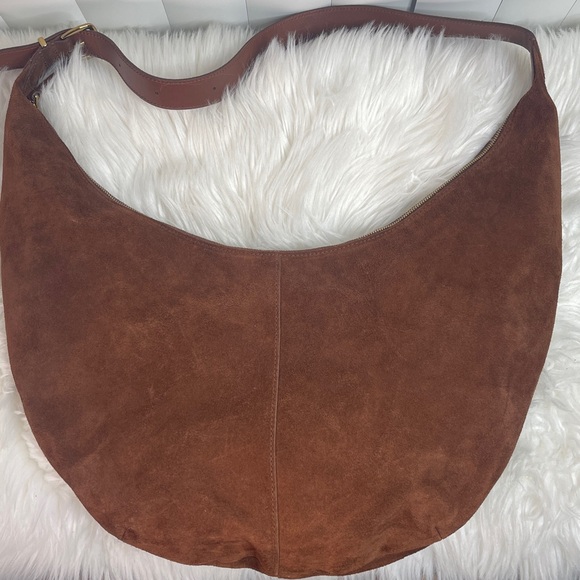 Madewell The Essential Brown Suede Shoulder Bag - Picture 5 of 6